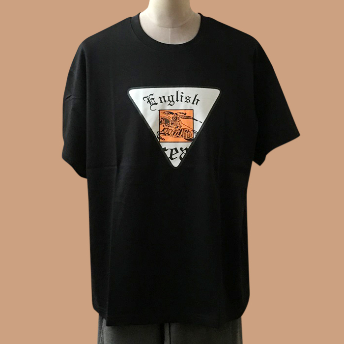 バーバリー メンズ ブラック クルーネック 半袖Tシャツ - 