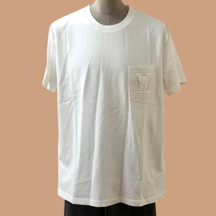 ルイヴィトン メンズ ホワイト クルーネック 半袖Tシャツ -  White Short sleeved 