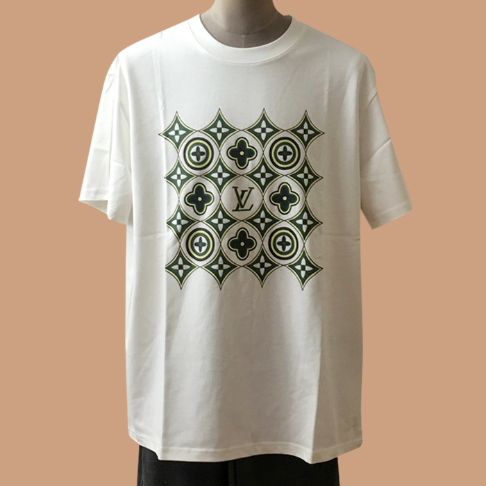 ルイヴィトン メンズ ホワイト クルーネック 半袖Tシャツ -  White Short sleeved 