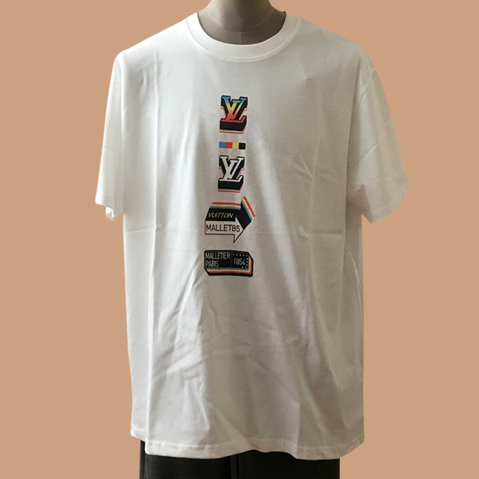 ルイヴィトン メンズ ホワイト クルーネック 半袖Tシャツ -  White Short sleeved 