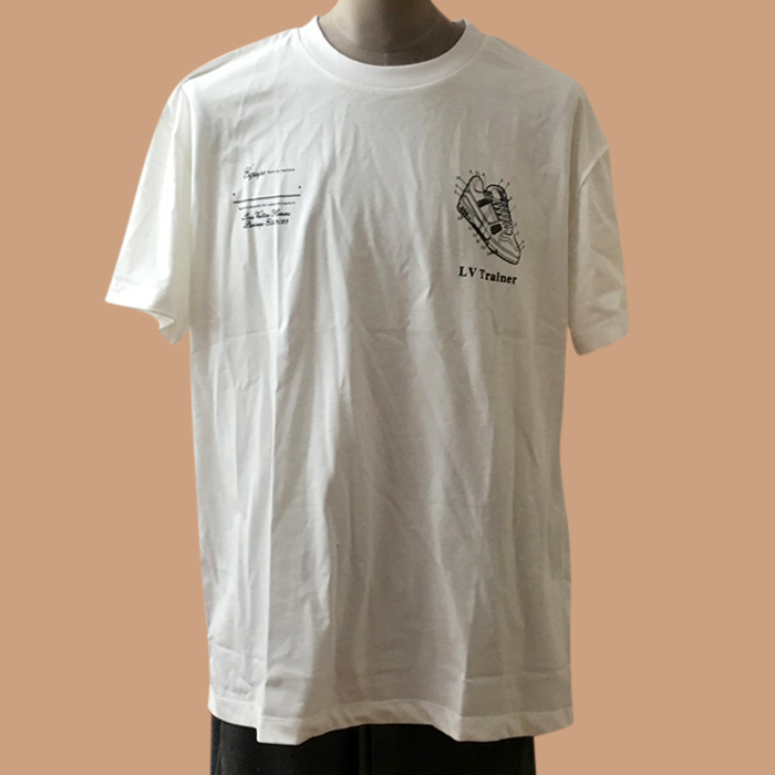 ルイヴィトン メンズ ホワイト クルーネック 半袖Tシャツ -  White Short sleeved 