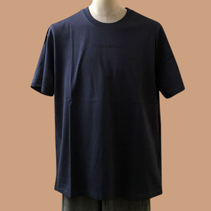 ルイヴィトン メンズ ネイビー クルーネック 半袖Tシャツ -  Short sleeved 