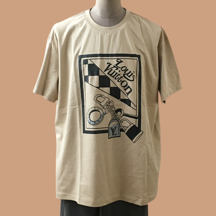 ルイヴィトン メンズ アリボリ クルーネック 半袖Tシャツ -  Ibory Short sleeved 