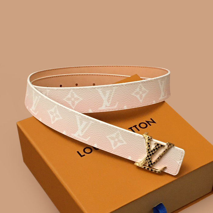   Belt,3.0cm,LOUBT0222 - ルイヴィトンレディースレザーベルト,3.0cm,ピンク