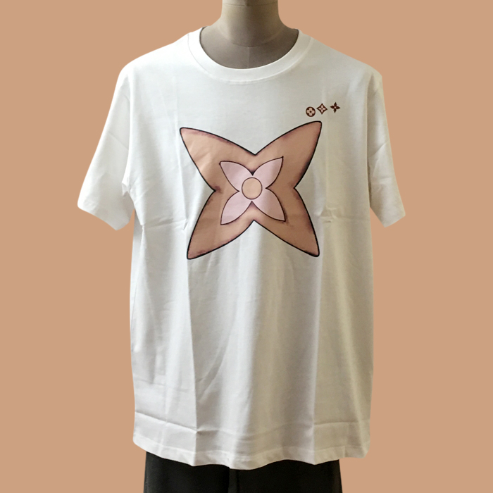 ルイヴィトン メンズ クルーネック ホワイト 半袖Tシャツ -  White Short sleeved 