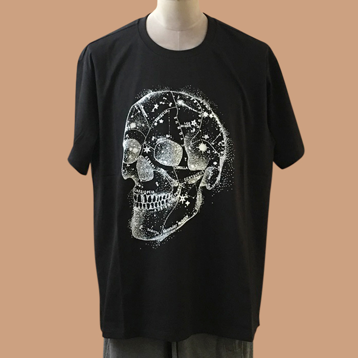アレキサンダーマックイーン メンズ ブラック クルーネック 半袖Tシャツ - Alexander Mcqueen  - alx0118x