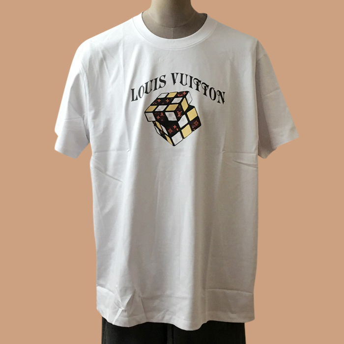 ルイヴィトン メンズ クルーネック ホワイト 半袖Tシャツ -  White Short Sleeved 