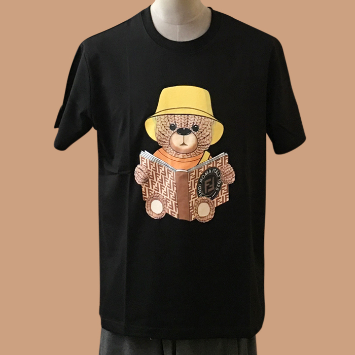 ルイヴィトン メンズ クルーネック ブラック 半袖Tシャツ -  Short sleeved 