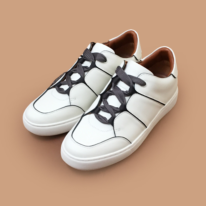 エルメネジルド・ゼニア メンズ ホワイト スニーカー -White  - ze76x