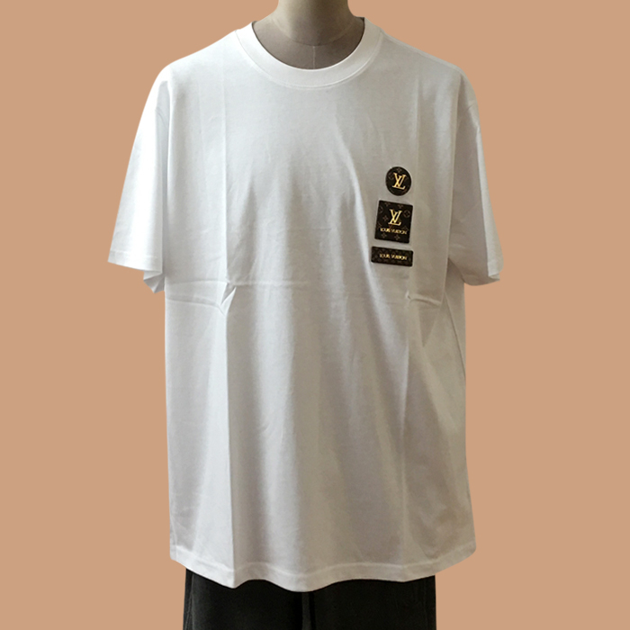 ルイヴィトン メンズ クルーネック ホワイト 半袖Tシャツ -  White Short sleeved 