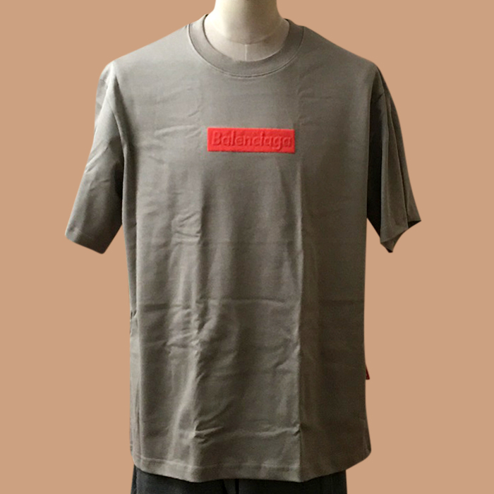 バレンシアガ メンズ グレー クルーネック 半袖Tシャツ -  Gray Short sleeved 