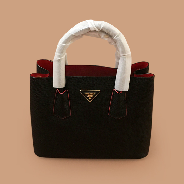 プラダ メンズ ブラック ダブルバッグ -  Double Bag