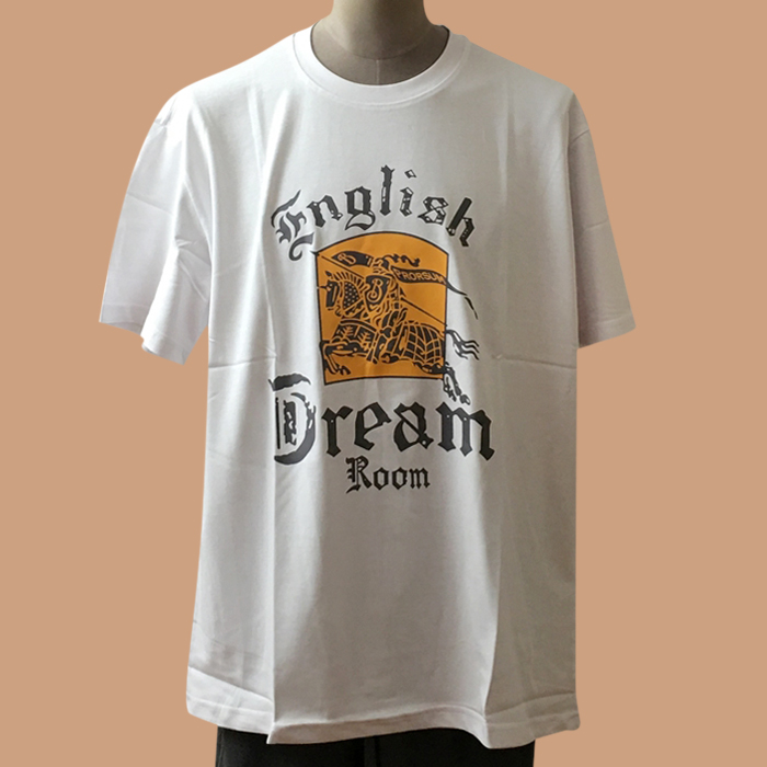 バーバリー メンズ ホワイト クルーネック 半袖Tシャツ - White Short Sleeved 