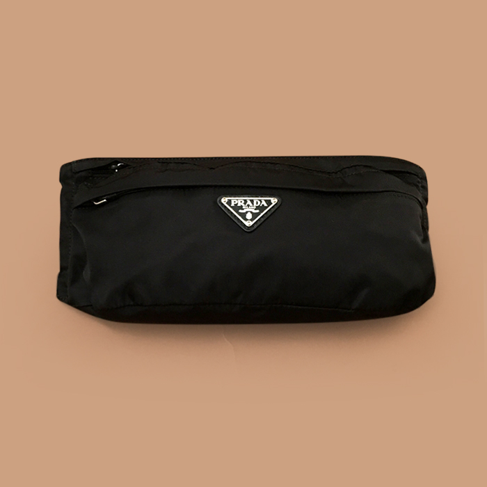 プラダ メンズ ブラック ウエストバッグ - Hip-sack