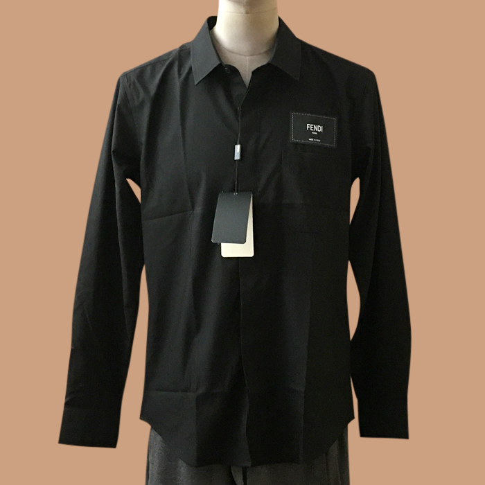 フェンディ メンズ ブラック シャツ -  - fe68x