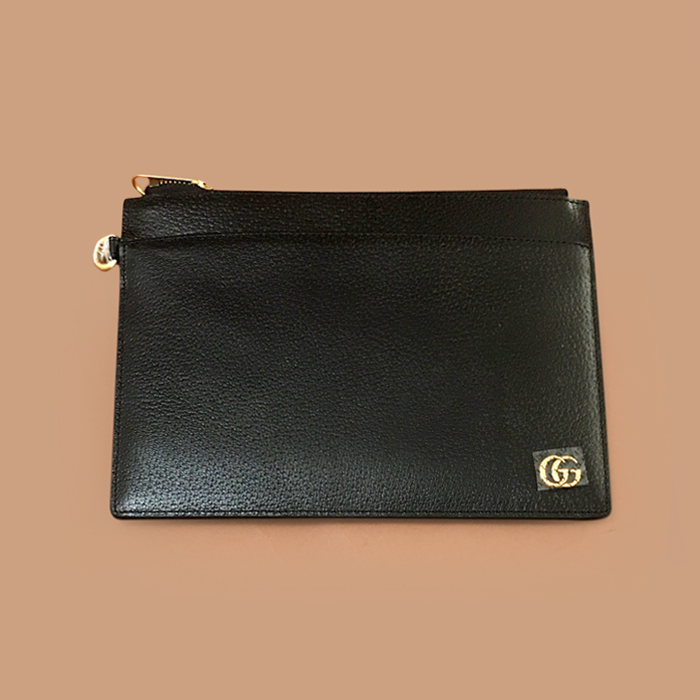 ,30.5CM - グッチ 2020レザークラッチバッグ 30.5cm,ブラック