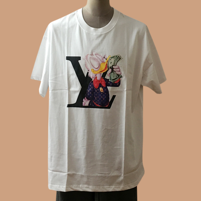 ルイヴィトン メンズ クルーネック ホワイト 半袖Tシャツ -  White Short sleeved 