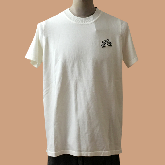 ルイヴィトン メンズ クルーネック ホワイト 半袖Tシャツ -  White Short sleeved 