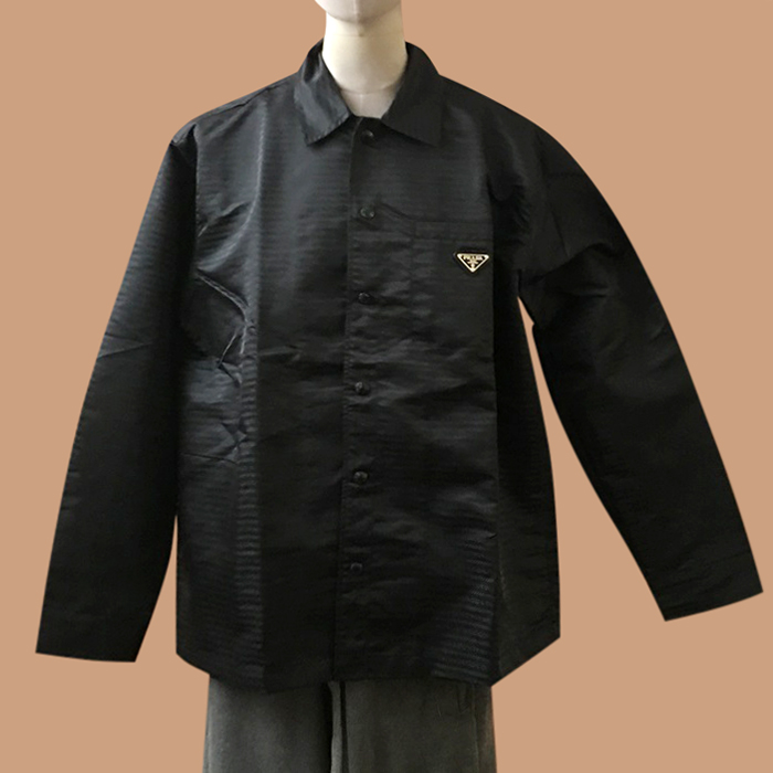 プラダ メンズ モダン ブラック シャツ - 