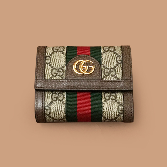   Card Purse,11cm- グッチレディースレザーカードパース,11cm,ベージュ