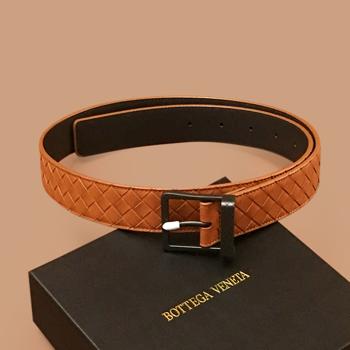 Bottega Veneta  Belt,3.5cm,BOTBT0049 - ボッテガヴェネタメンズレザーベルト,3.5cm,オレンジ
