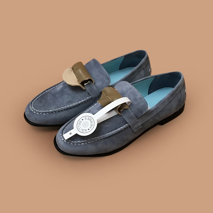エルメス レディース ブルー パリローファー -    Loafer