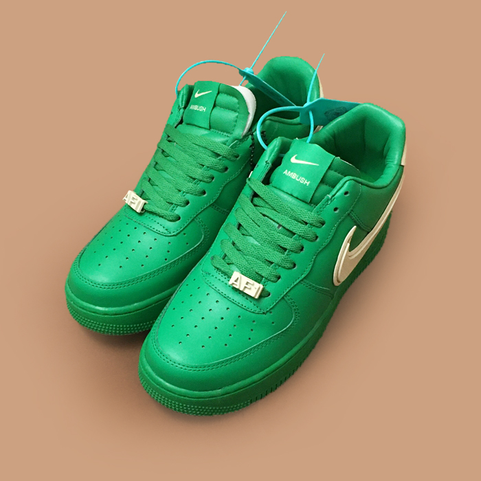 エムブッシュ*ナイキ ユニセックス グリーン スニーカー - Ambush*NikeGreen  - ab01x