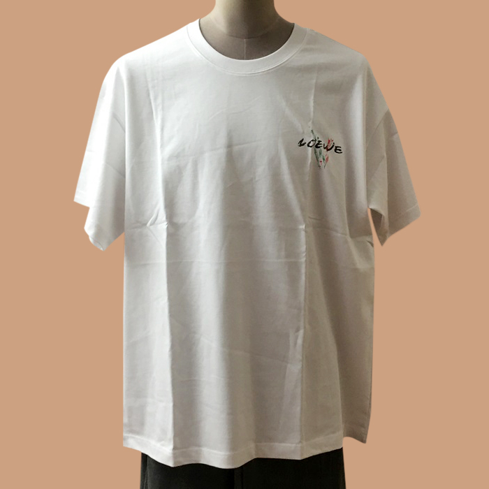 ロエベ ユニセックス イニシャル ホワイト 半袖Tシャツ -White Short sleeved 