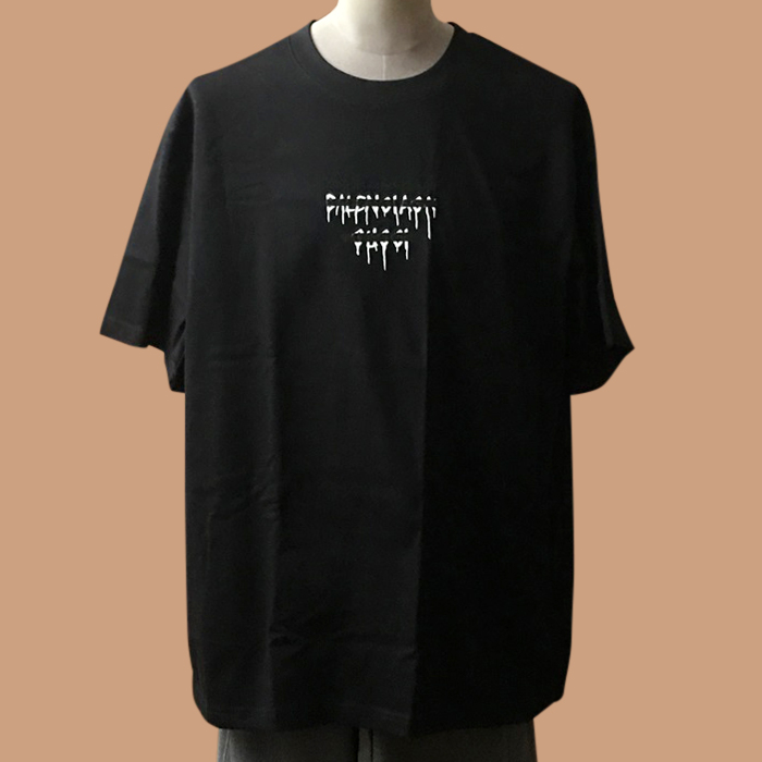 バレンシアガ メンズ ブラック クルーネック 半袖Tシャツ -  Short sleeved 