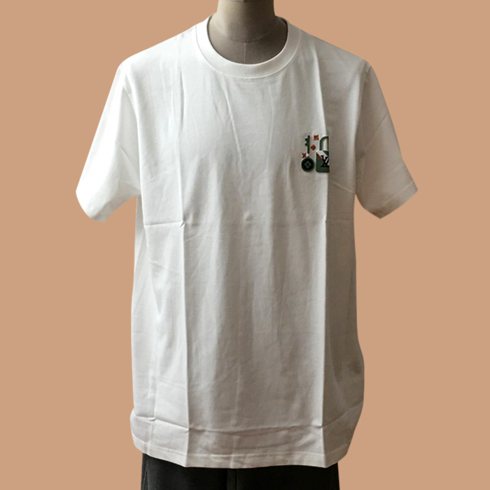 ルイヴィトン メンズ ホワイト クルーネック 半袖Tシャツ -  White Short sleeved 