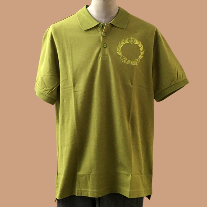 バーバリー メンズ グリーン クルーネック 半袖Tシャツ - Green Short Sleeved 