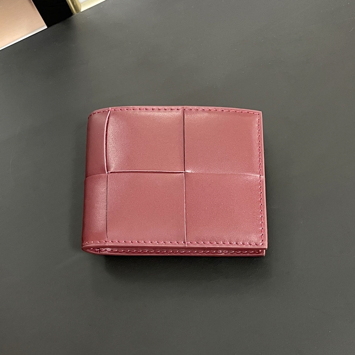 ボッテガヴェネタ メンズ バーガンディ 二つ折り財布 - Burgundy Half s - bv104x