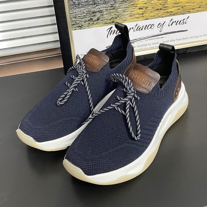 ベルルッティ メンズ Shadou ネイビー スニーカー -  - ber154x