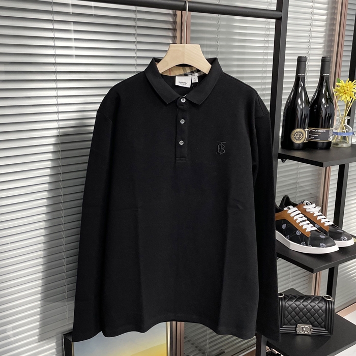 バーバリー メンズ ポロ ブラック スウェット -  - bu238x