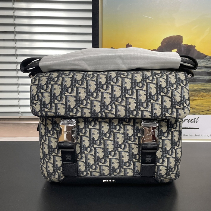 ディオール メンズ ブラック オブリーク クロスバッグ -  Men Oblique- di78x