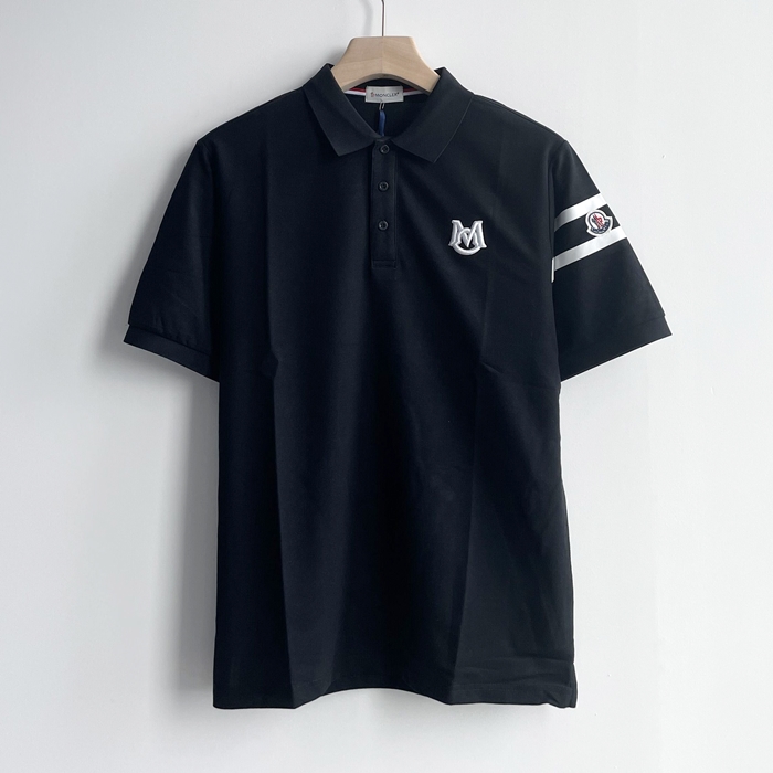 モンクレール メンズ ブラック ポロ 半袖Tシャツ -  - moc02471x