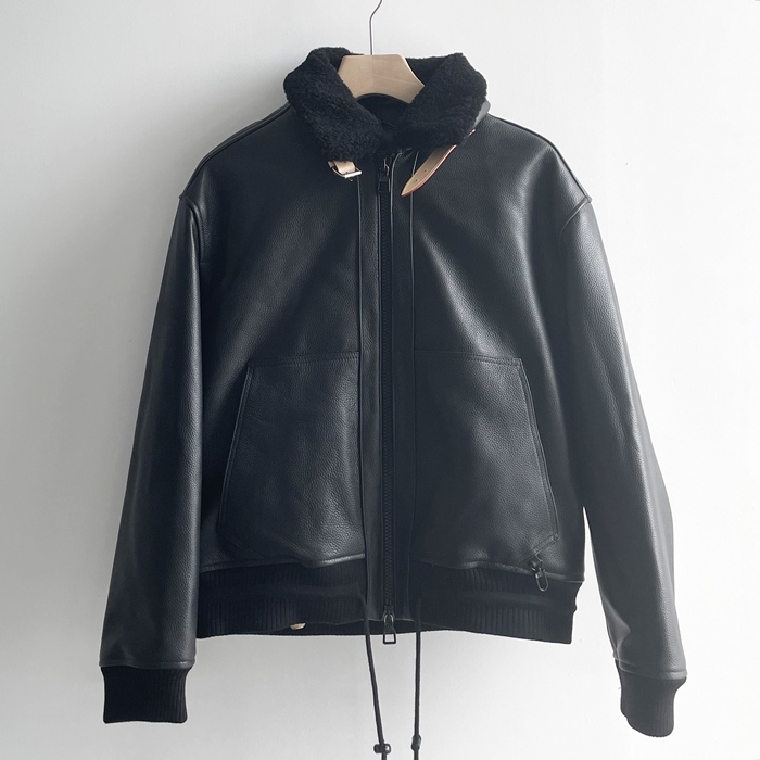 ルイヴィトン メンズ ブラック レザージャケット - - lou05255x