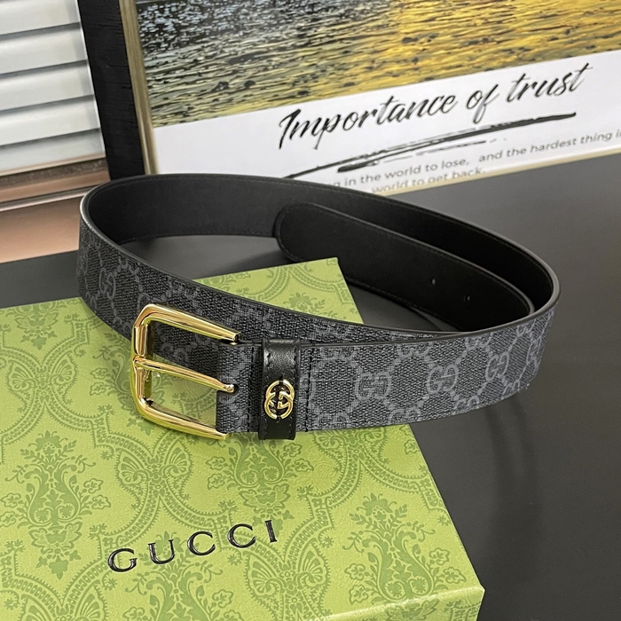 グッチ メンズ モダン ブラック ベルト -Belts - gu848x