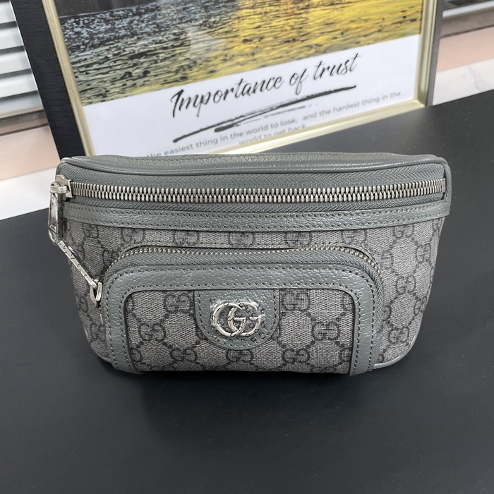  Print 25CM - グッチGG シュプリーム プリント ウエストバッグ ベルトバッグ 502095,GUB0817,25CM,ブラウン