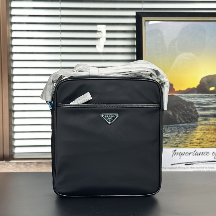 2019 Nylon ,27CM - プラダナイロン メンズ メッセンジャー ショルダーバッグ,2VQ002,27cm,ブラック