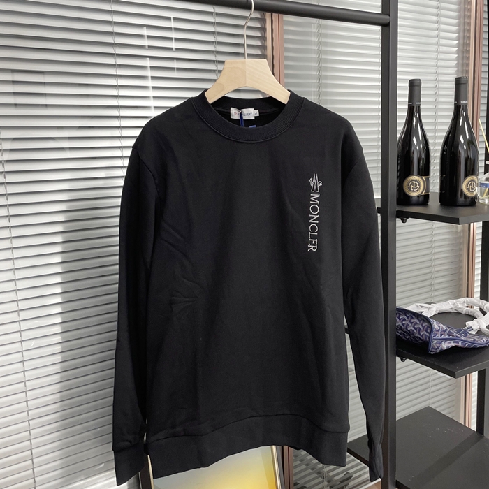 モンクレール メンズ ブラック クルーネック 長袖Tシャツ -  - moc02516x