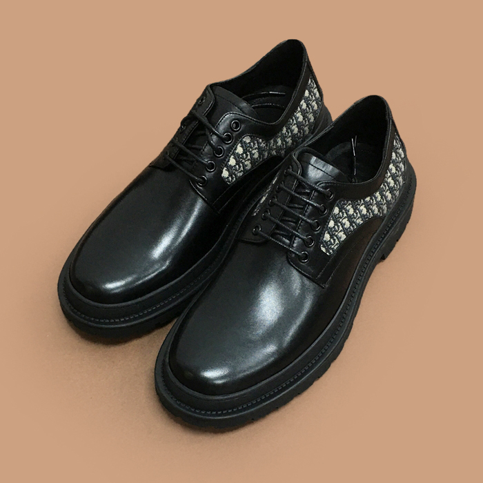ディオール メンズレザーオックスフォード Size ブラック -     Black