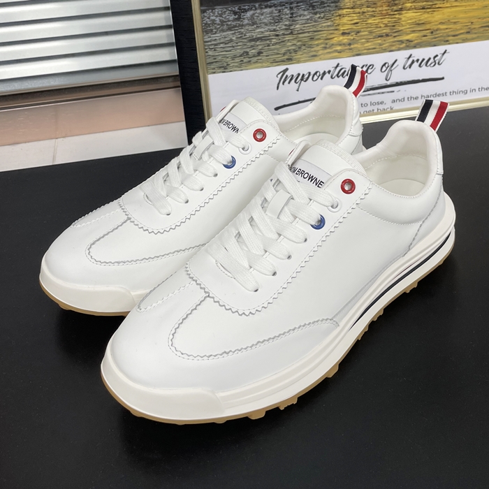   ,THOMS0053 - トムブラウンメンズレザースニーカーホワイト