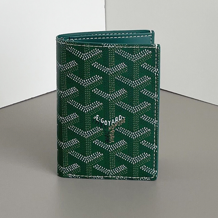 2019  PVC Card Purse / - ゴヤールユニセックス PVC カードパース / 二つ折り財布 GYW0036,グリーン