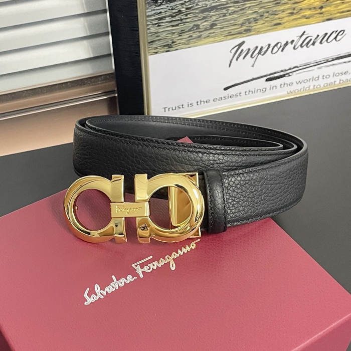   Belt,3.5cm,FERBT0082 - フェラガモメンズレザーベルト,3.5cm,ブラック