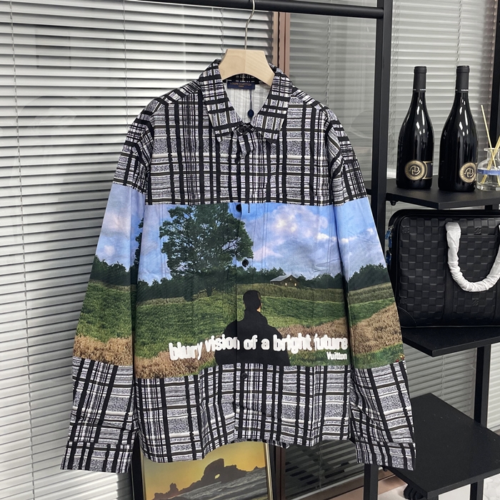 ルイヴィトン メンズ ブラック シャツ -   - lv1636x