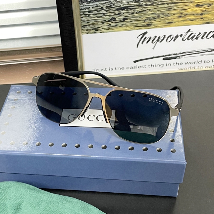 Mm グッチ メンズ トレンディ メタル フレーム サングラスGuc01073x.3