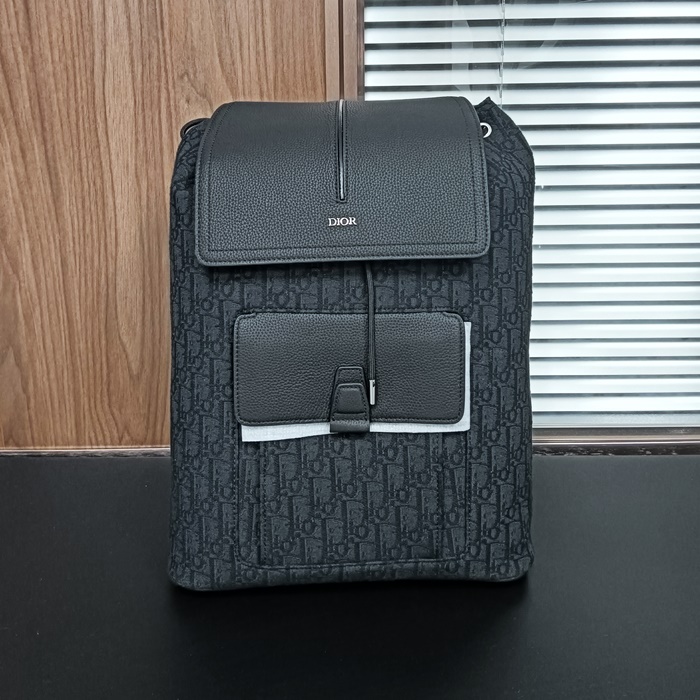 Oblique  & Canvas  ,33/42cm - ディオールオブリークレザー& キャンバス ユニセックス バックパック,DIOB0469,33/42cm,ブラック