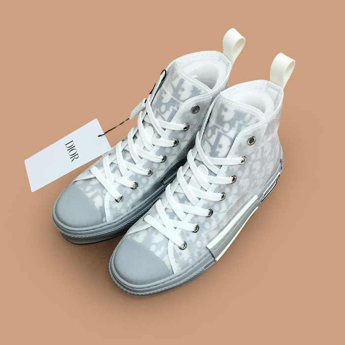 ディオール ユニセックス グレー トップ スニーカー - Gray 