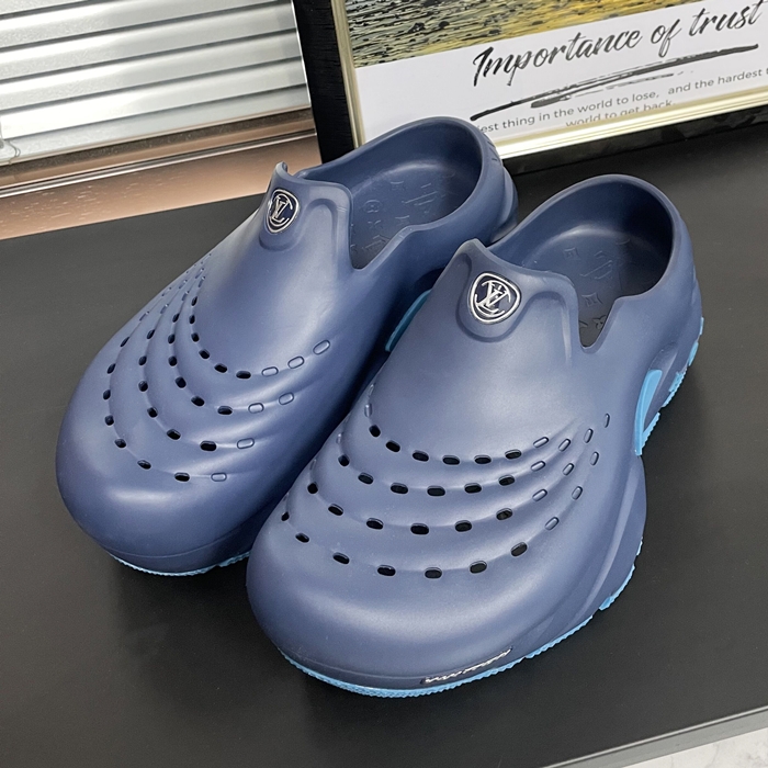 ルイヴィトン メンズ ネイビー スリッパ -   - lv1578x